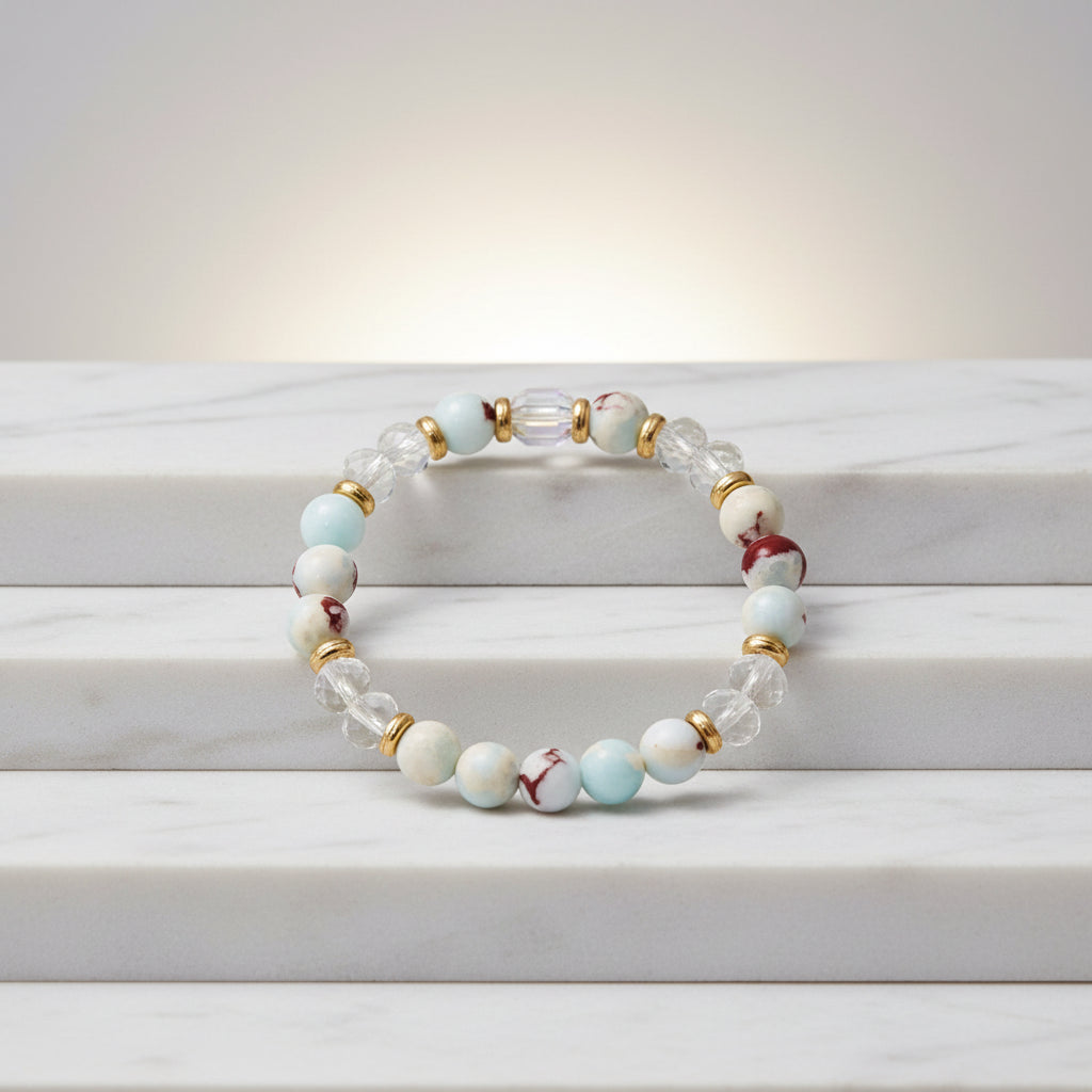 Minimalist Personalized Zodiac Crystal Beaded Bracelet - Perfect Gift for Her