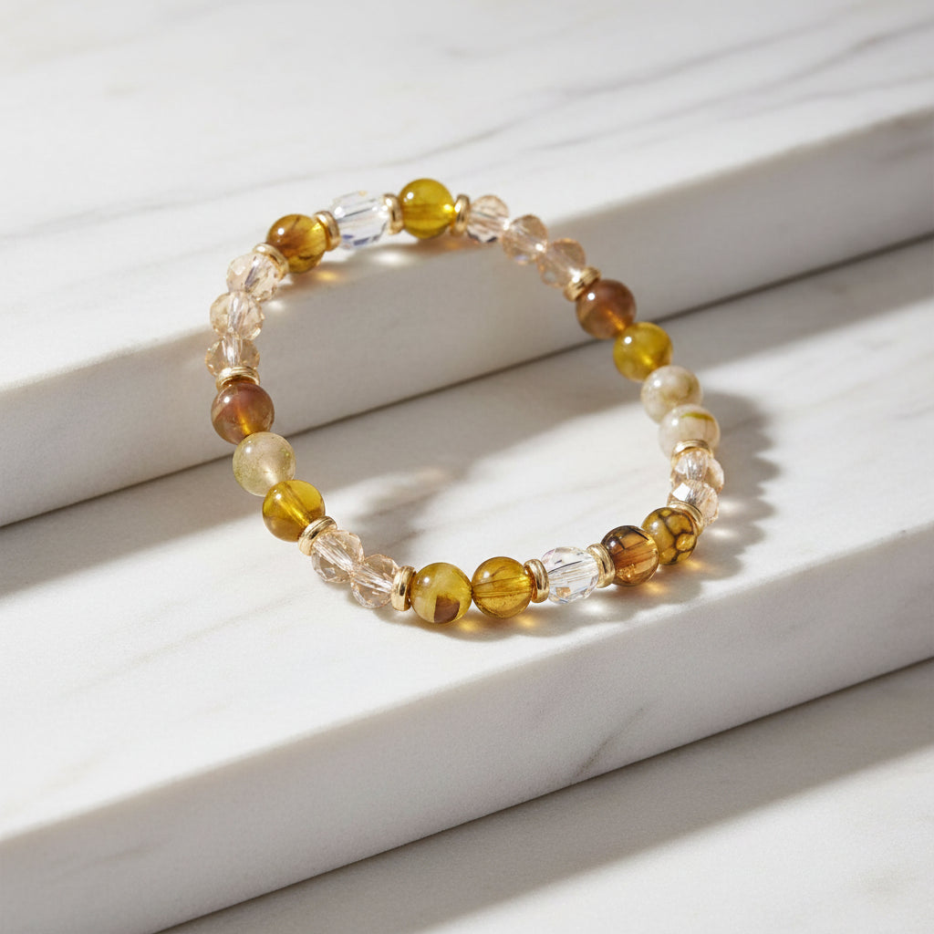 Minimalist Personalized Zodiac Crystal Beaded Bracelet - Perfect Gift for Her